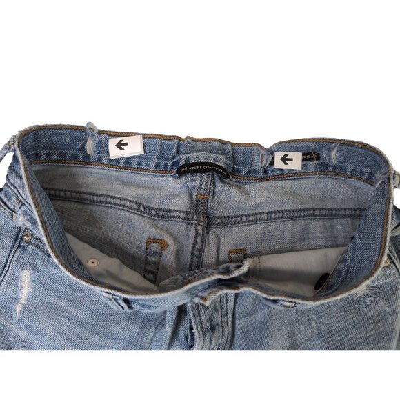 Abercrombie Fitch Jeans Womens 27 Boyfriend Straight Destroyed Grunge Button Fly - Picture 8 of 14